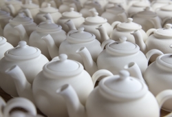 690 Teapots In Bisque